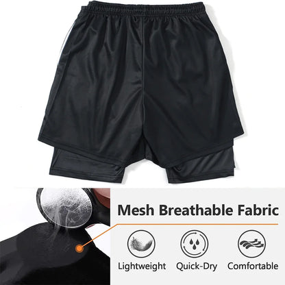 Anime Performance Shorts Men Women 2 In 1 Gym Shorts Manga 3D Print Mesh Quick Dry Sports Short Pants Summer Fitness Workout