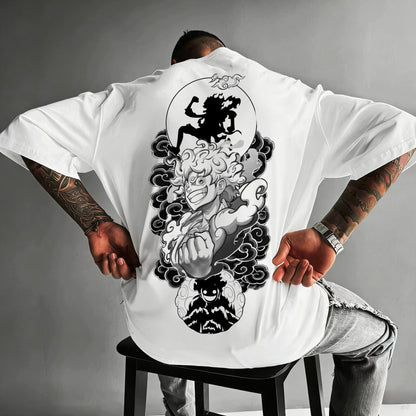 One Piece Japanese Anime Printed Men's T-Shirt Roronoa Zoro Boy Children's Harajuku Short Sleeve Kids Luffy T-shirt Clothing