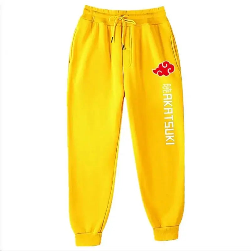 2025 Fashion Print Men's Women's Jogging Hip Hop Pants Street Clothing Hot Selling Anime Pants Akatsuki Fleece Trousers S-3XL