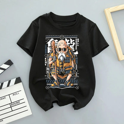 Dragon Ball GOKU Bulma Anime Printed T-shirt Men's and Women's Short Sleeves 2025 Summer American Loose Cotton T-shirt