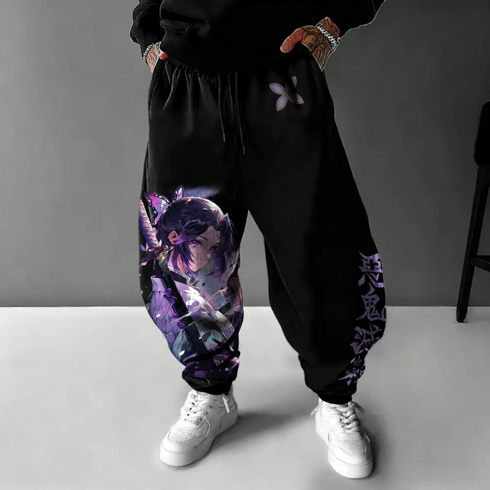 Demon Slayer Men's Pants Sport Pants Tokito Muichiro Spring and Autumn Japanese Anime Jogger Pants Casual Pure Cotton Trousers