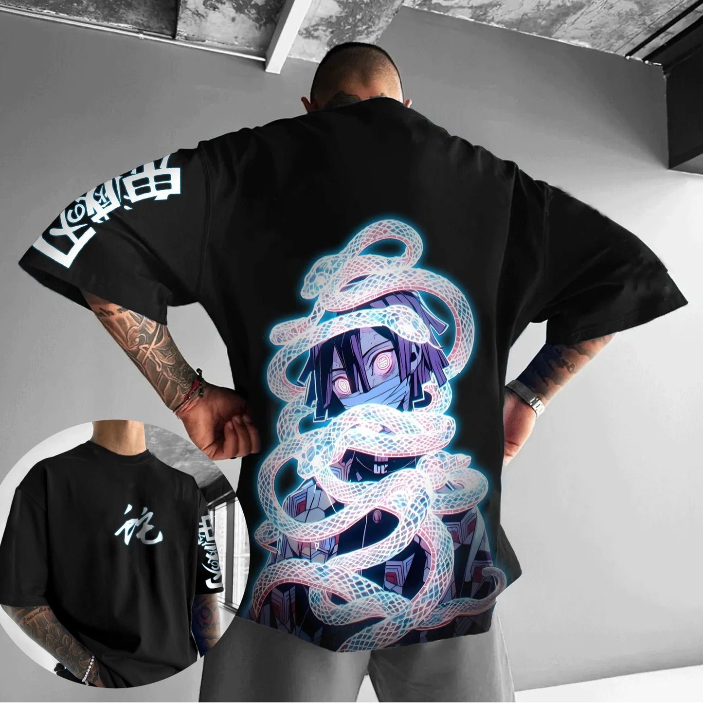 Demon Slayer Anime Print Pure Cotton Short-sleeved 2025 Men's and Women's Loose Sporty Summer Fashion Round-neck T-shirt