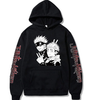 Jujutsu Kaisen Satoru Gojo Spell Return Hooded Fleece Shirt Men's Sweater Autumn and Winter New Men's and Women's Hoodies