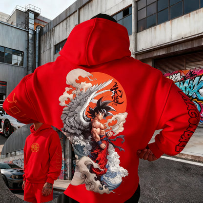 Dragon Ball Anime Goku Printed Hoodie  Spring/Autumn New Men's and Women's Harajuku Large Daily Casual Parent Child Top