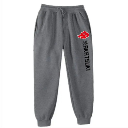 2025 Fashion Print Men's Women's Jogging Hip Hop Pants Street Clothing Hot Selling Anime Pants Akatsuki Fleece Trousers S-3XL