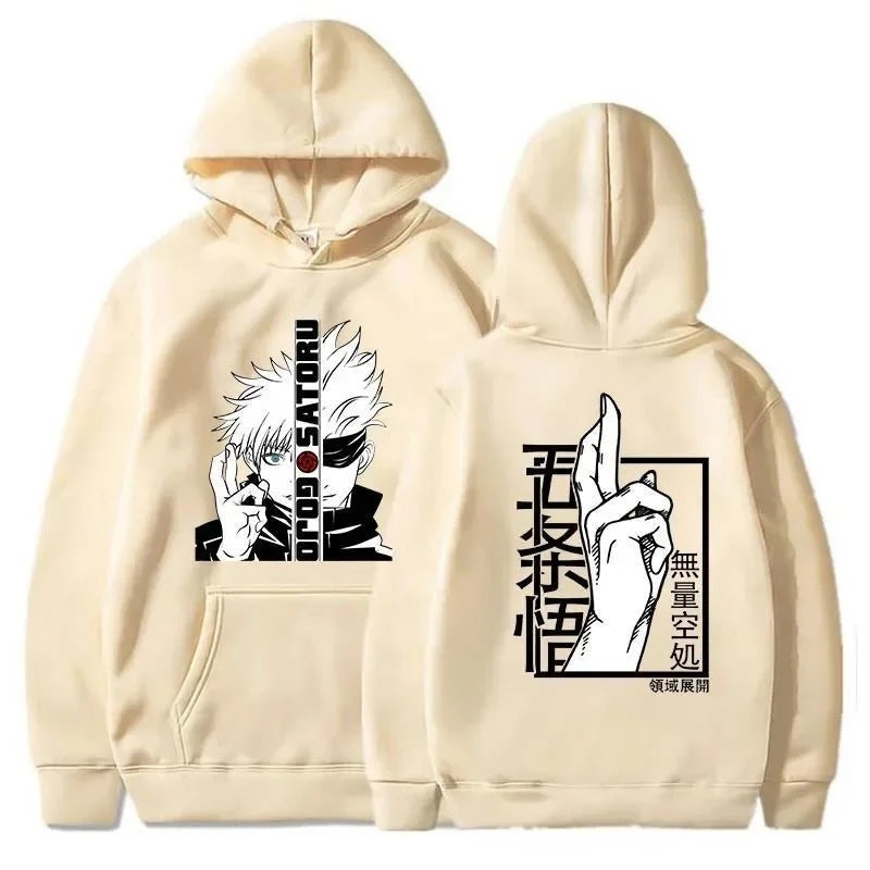 New Anime Sweatshirt Cool Gojo Satoru Graphic Printing Hoodi Men's Fashion Printed Hoodie Casual Top Hoodie Anime Hoodie