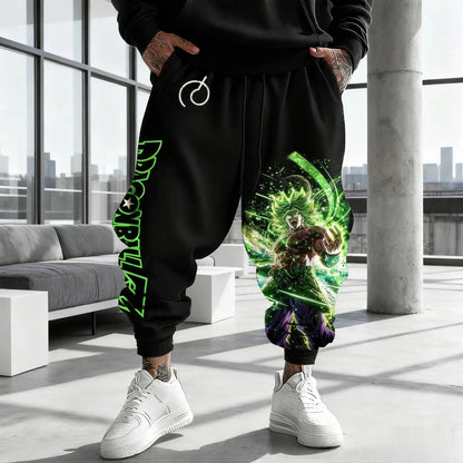 Dragon Ball Broly Anime Pants Men Graphic Print Joggers Sweatpants Casual Hip Hop Trousers Y2k Fashion Winter Autumn Streetwear
