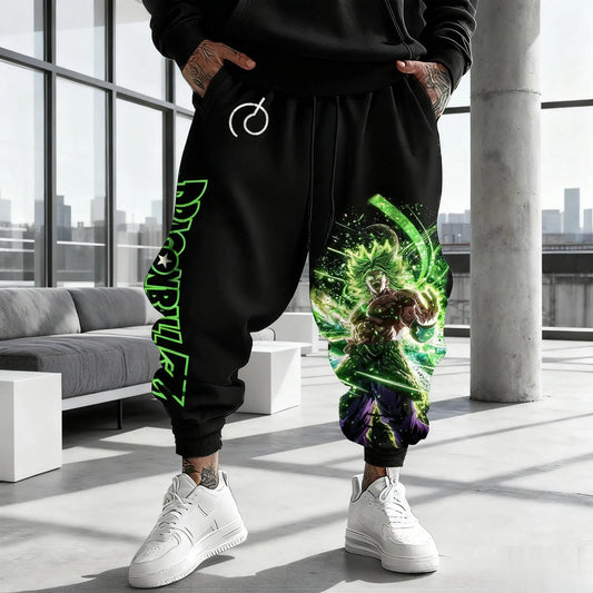 Dragon Ball Broly Anime Pants Men Graphic Print Joggers Sweatpants Casual Hip Hop Trousers Y2k Fashion Winter Autumn Streetwear