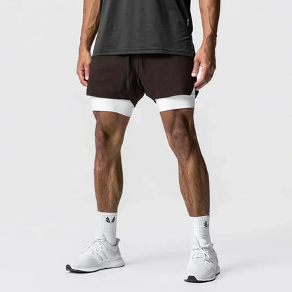 One Piece Men's Shorts Double Layer 2-in-1 Shorts Roronoa Zoro Japanese Anime Summer and Autumn Fake Two-piece Printed Pants