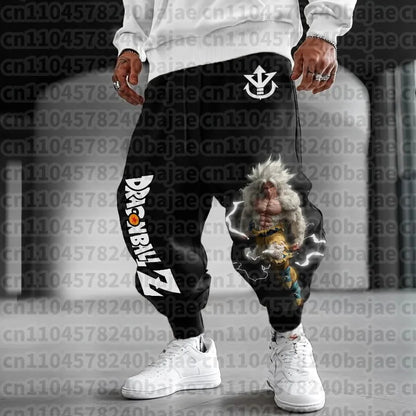 Dragon Ball Z Anime Graphic Men Jogger Pants Loose Fit Streetwear Casual Sweatpants Elastic Cuff Spring Autumn Hip Hop Trousers