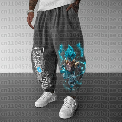 Dragon Ball Z Anime Graphic Men Jogger Pants Loose Fit Streetwear Casual Sweatpants Elastic Cuff Spring Autumn Hip Hop Trousers