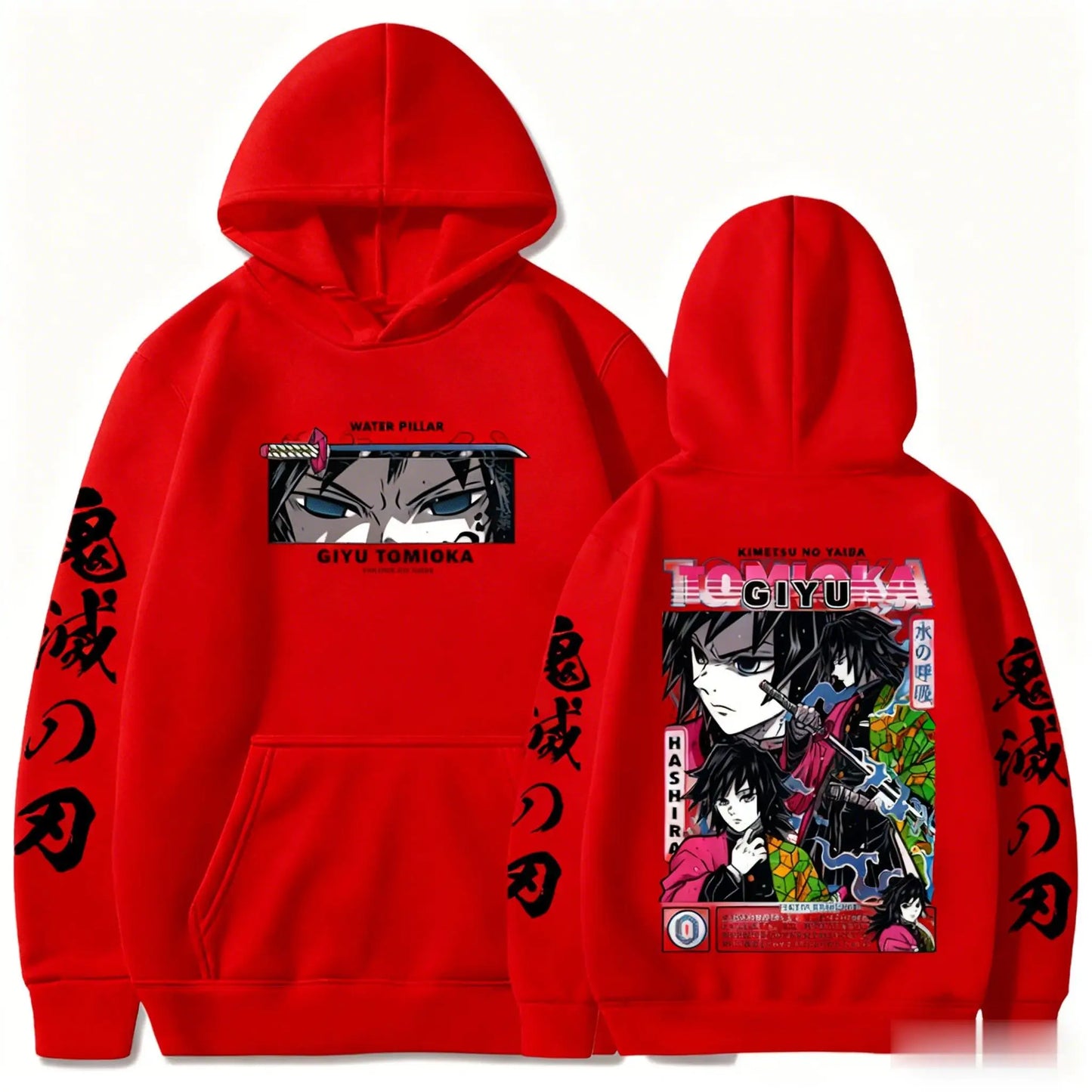 Demon Slayer Giyu Tomioka Hoodie Men Women Anime Cosplay Sweatshirt 2026 New Casual Streetwear Pullover Y2k Long-sleeved Tops
