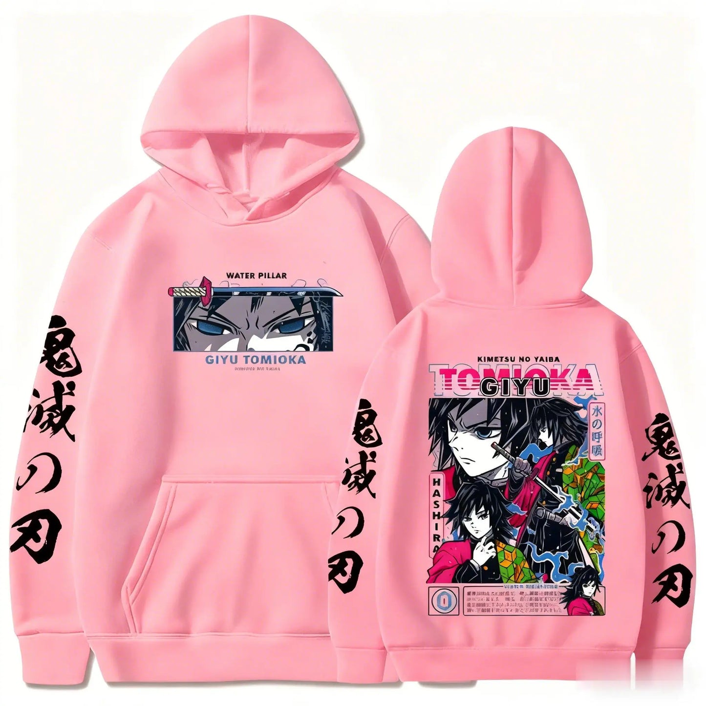 Demon Slayer Giyu Tomioka Hoodie Men Women Anime Cosplay Sweatshirt 2026 New Casual Streetwear Pullover Y2k Long-sleeved Tops