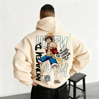 One Piece Anime Print Hoodie Men Women Graphic Pullover Casual Streetwear Sweatshirt Monkey D Luffy Print Jacket Spring Autumn
