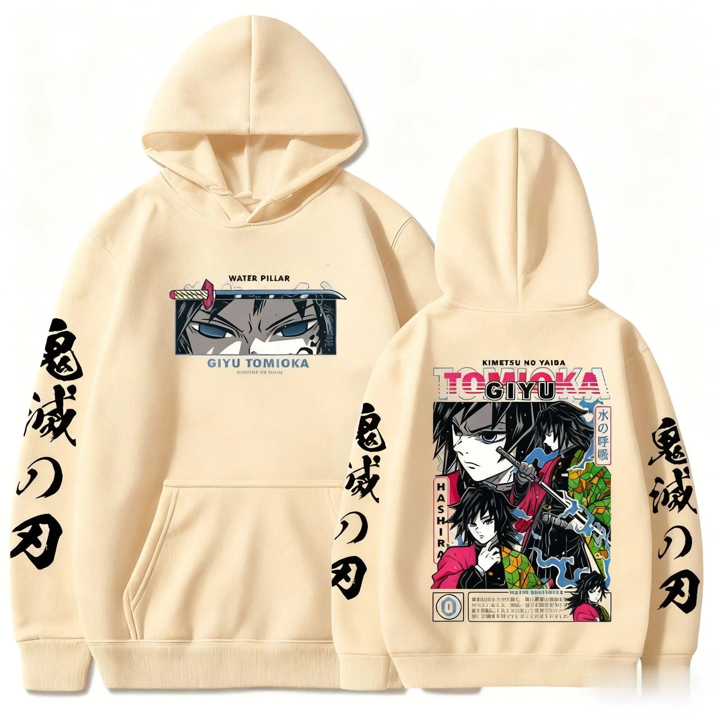 Demon Slayer Giyu Tomioka Hoodie Men Women Anime Cosplay Sweatshirt 2026 New Casual Streetwear Pullover Y2k Long-sleeved Tops