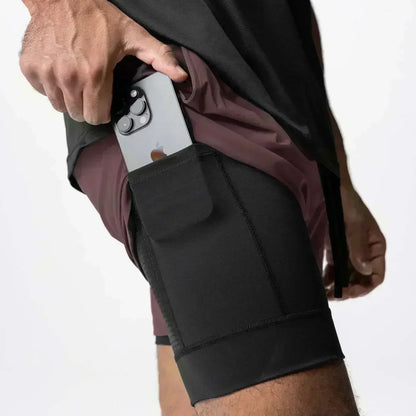 Demon Slayer Anime Men Gym Shorts Quick Dry Streetwear Summer Workout Sports Pants Sportswear Fitness Double-layer Beach Pants