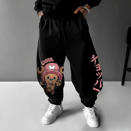 New Autumn One Piece Tony Tony Chopper Anime Print Men's Sports Pants Joggers Casual Streetwear Sweatpants Hip Hop Trousers