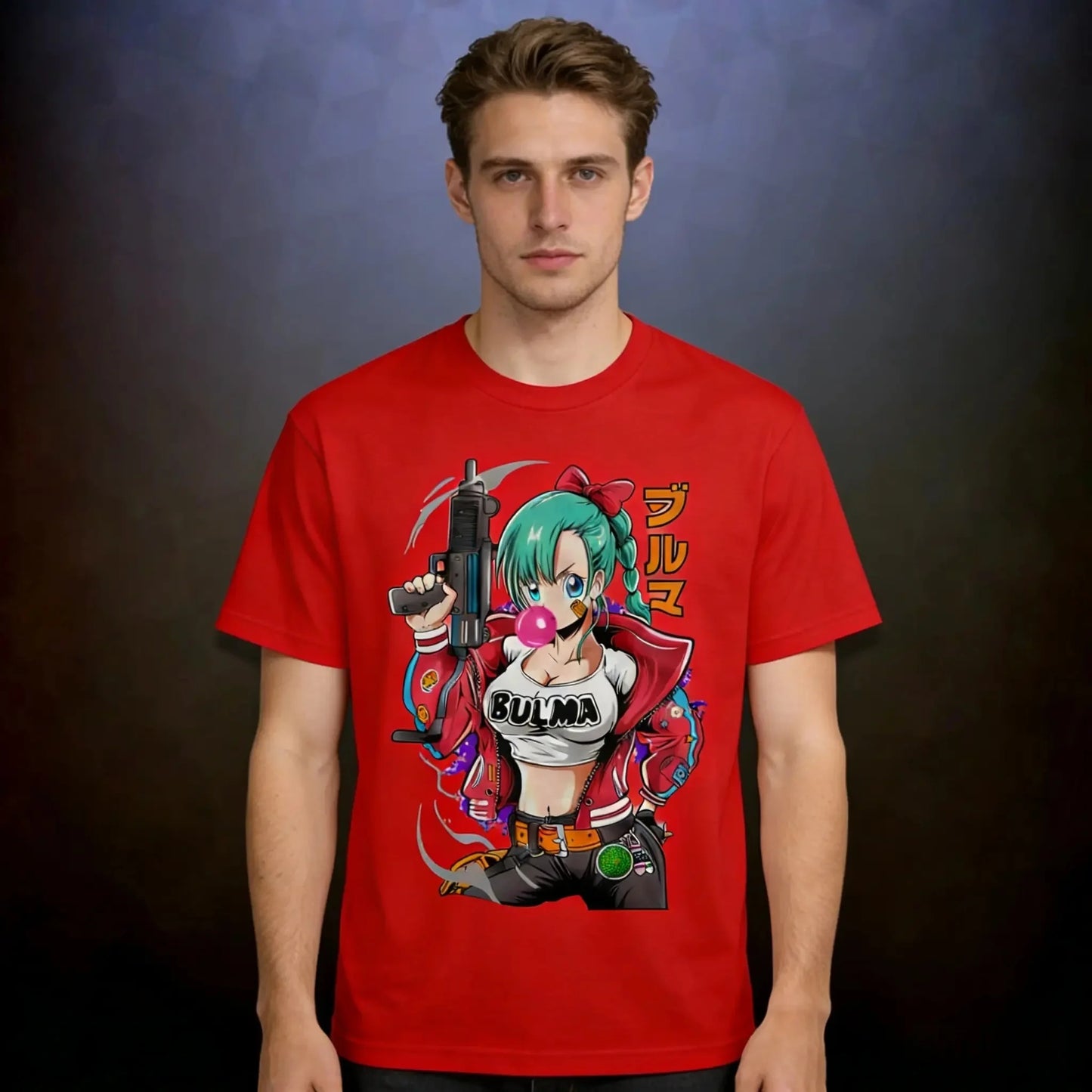 2026 Summer Dragon Ball Vintage Anime T-Shirt, Men's Pure Cotton Loose Casual Bulma Retro Tee for Daily & Sports Wear Y2K Style