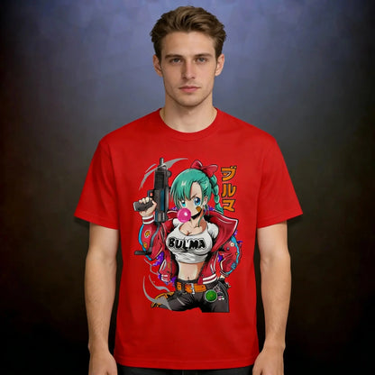 2026 Summer Dragon Ball Vintage Anime T-Shirt, Men's Pure Cotton Loose Casual Bulma Retro Tee for Daily & Sports Wear Y2K Style