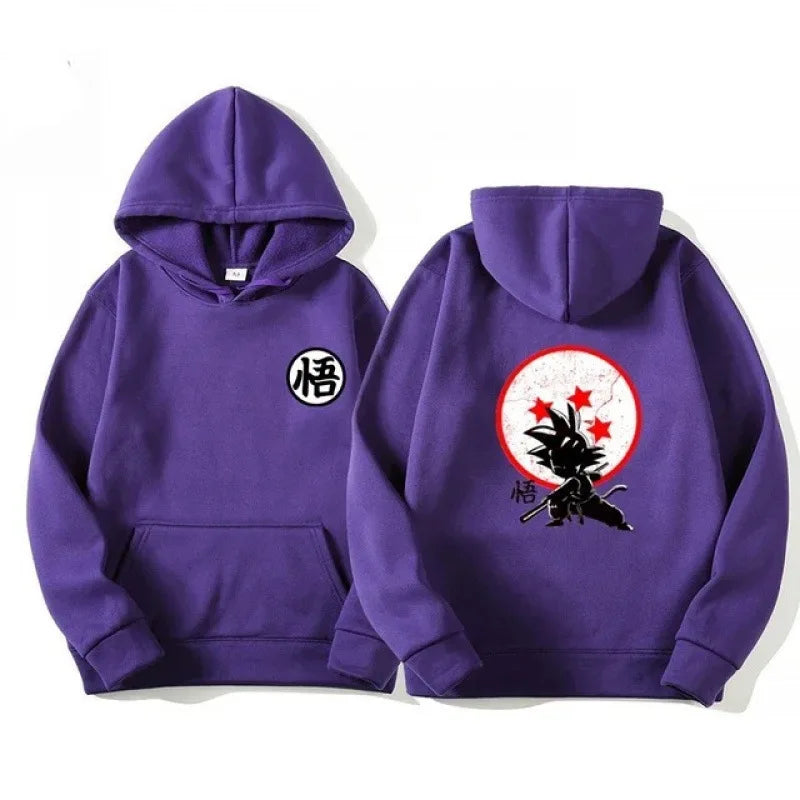 Dragon Ball Hoodie - Premium Cotton, Breathable & Elastic | Stylish Pullover Hoodie | Perfect for Anime, Casual & Leisure!