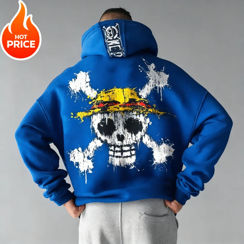Nika Luffy One Piece Harajuku Streetwear Men Vintage Streetwear Hoodie Winter Women Oversized Hooded Sweatshirt Long Sleeve Top