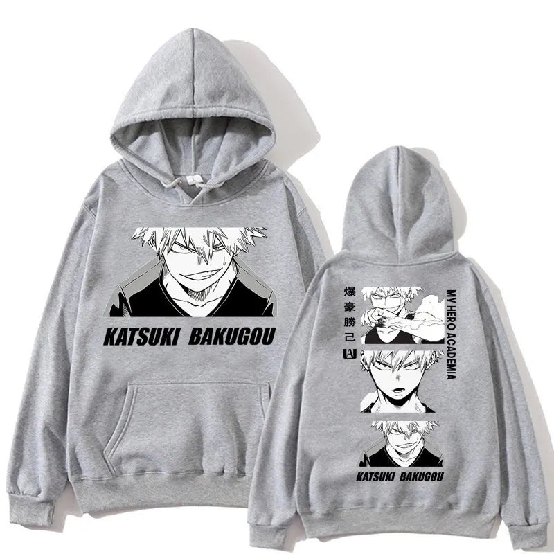 Japan Anime My Hero Academia Bakugo Katsuki Hoodie Men Women Fashion Harajuku Manga Sweatshirt Oversized Fleece Casual Tracksuit