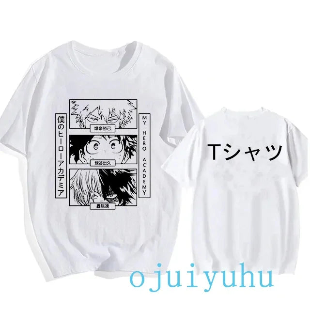 My Hero Academia Black/White T Shirt Collection