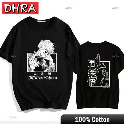 Japanese Jujutsu Kaisen Gojo Anime T-shirt Unisex Manga Gojo Satoru Graphic T Shirts Short Sleeve Tee Y2k T-shirts Cool Tops