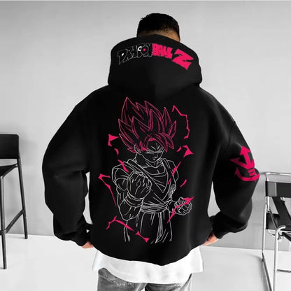 Oversized Dragon Ball Anime Zip Up Jacket Men Women Hoodie Sweatshirt Streetwear Casual Spring Autumn Fashion Y2k Clothes Unisex