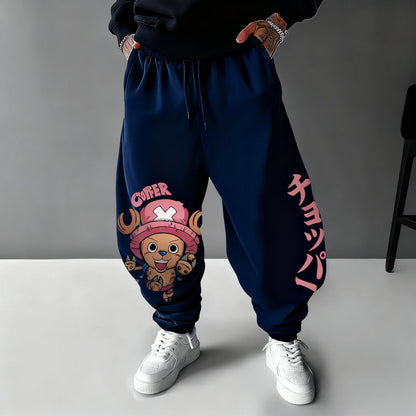 New Autumn One Piece Tony Tony Chopper Anime Print Men's Sports Pants Joggers Casual Streetwear Sweatpants Hip Hop Trousers