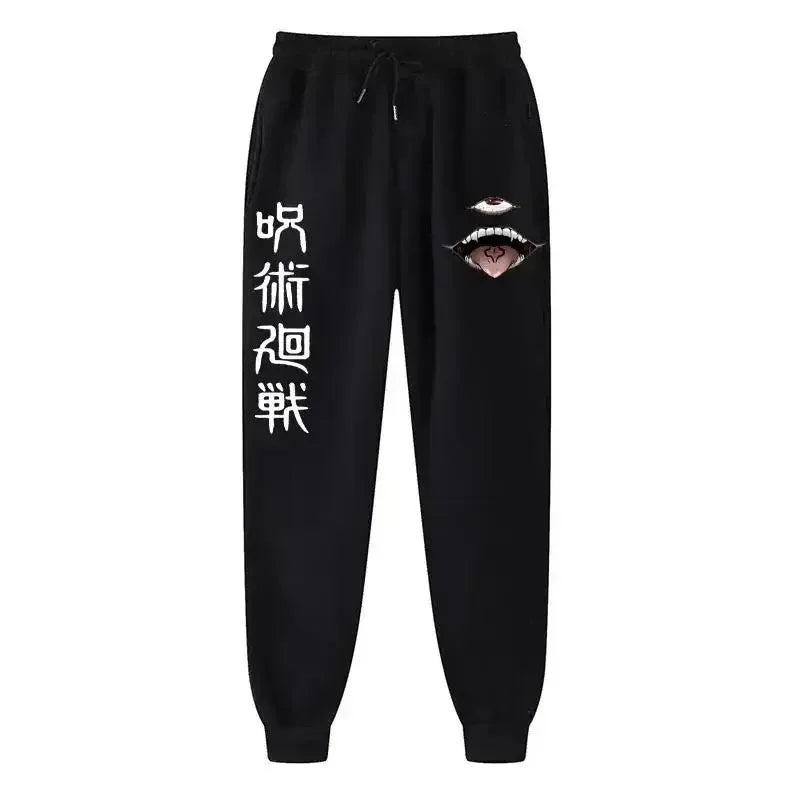 2025 Men's and women's sports pants Japanese anime Jujustu Kaisen printed jogging pants casual pants fitness exercise pants