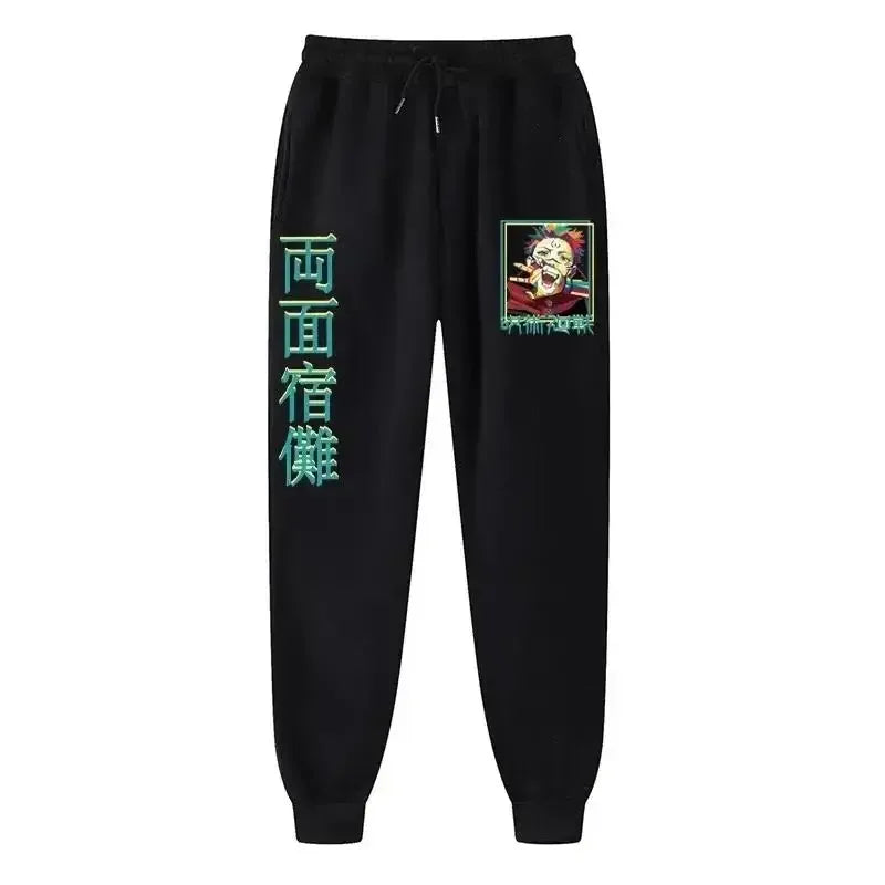 2025 Men's and women's sports pants Japanese anime Jujustu Kaisen printed jogging pants casual pants fitness exercise pants
