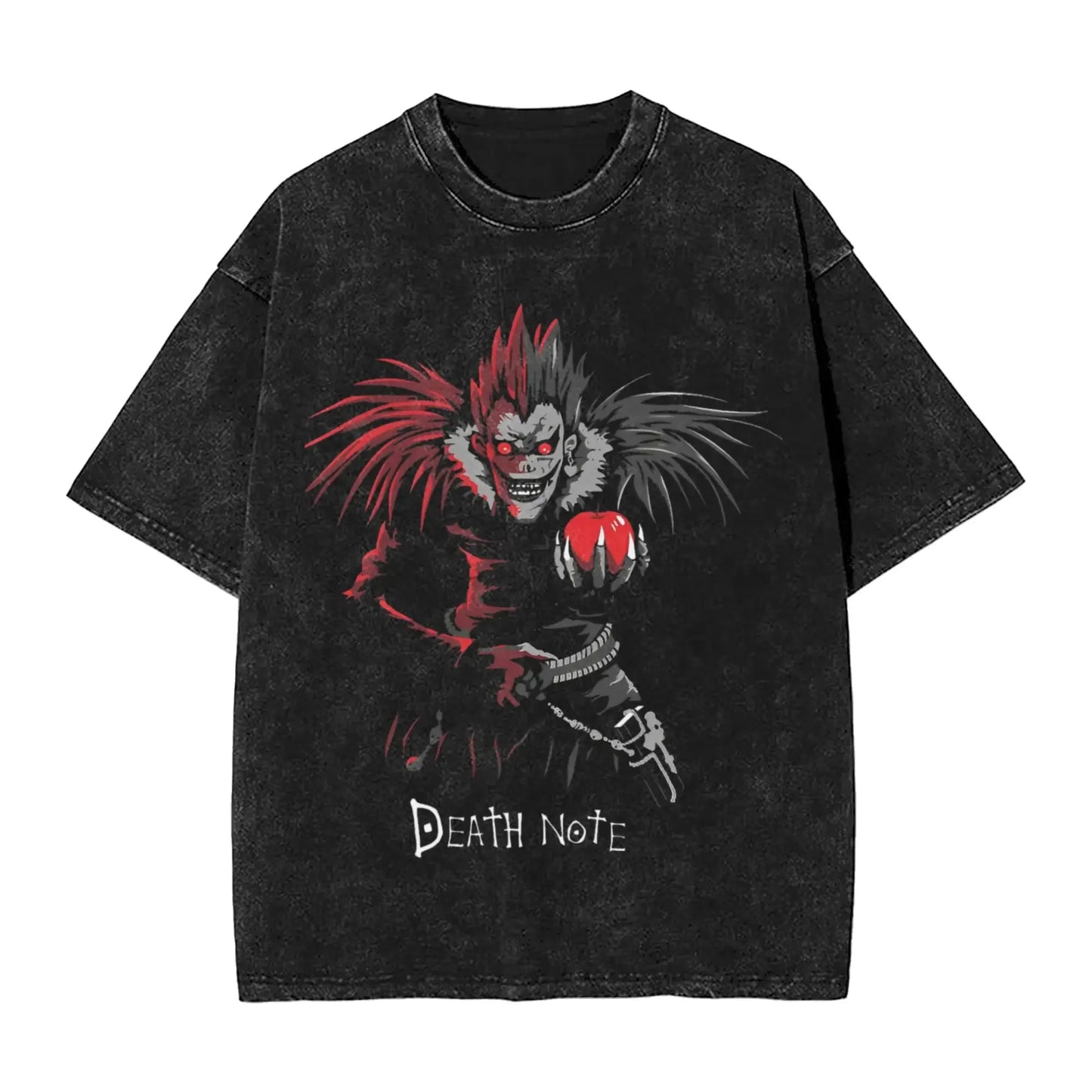 Manga DEATH NOTE T Shirts L Lawliet Graphic Print T-Shirts Washed Oversize Tshirt Short Sleeve Cotton Soft Tee Men Women Clothes