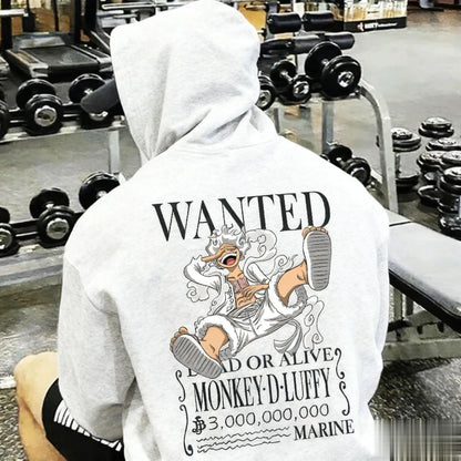 Oversized One Piece Luffy Anime Print Hoodie Men Women Streetwear Casual Loose Sweatshirt Pullover Spring Autumn Fashion Unisex