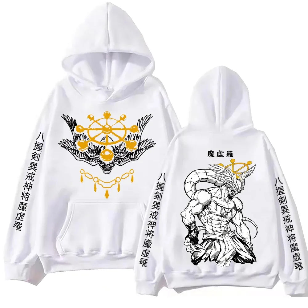 Anime Jujutsu-Kaisen Mahoraga Hoodie Man Woman Harajuku Long Sleeve Pullover Tops