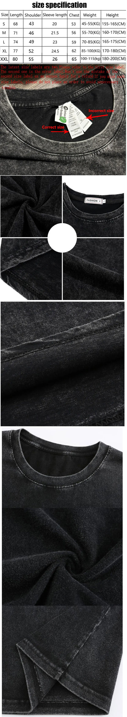 Washed Vintage Anime Death Note Ryuk T Shirts Men Women Fashion Oversized Crewneck T-shirts Men's Cartoon Manga Merch Streetwear