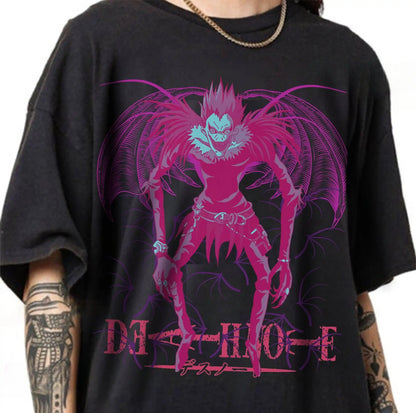 Death Note T-shirt Anime Manga Women T-shrits Misa Amane Inspired Black Anime Gift Oversized Street Hip Hop Female Short Sleeves