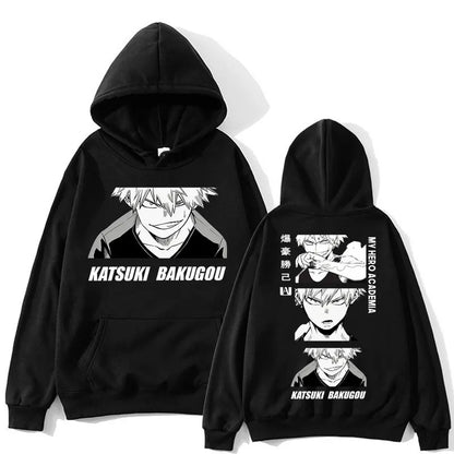 Japan Anime My Hero Academia Bakugo Katsuki Hoodie Men Women Fashion Harajuku Manga Sweatshirt Oversized Fleece Casual Tracksuit