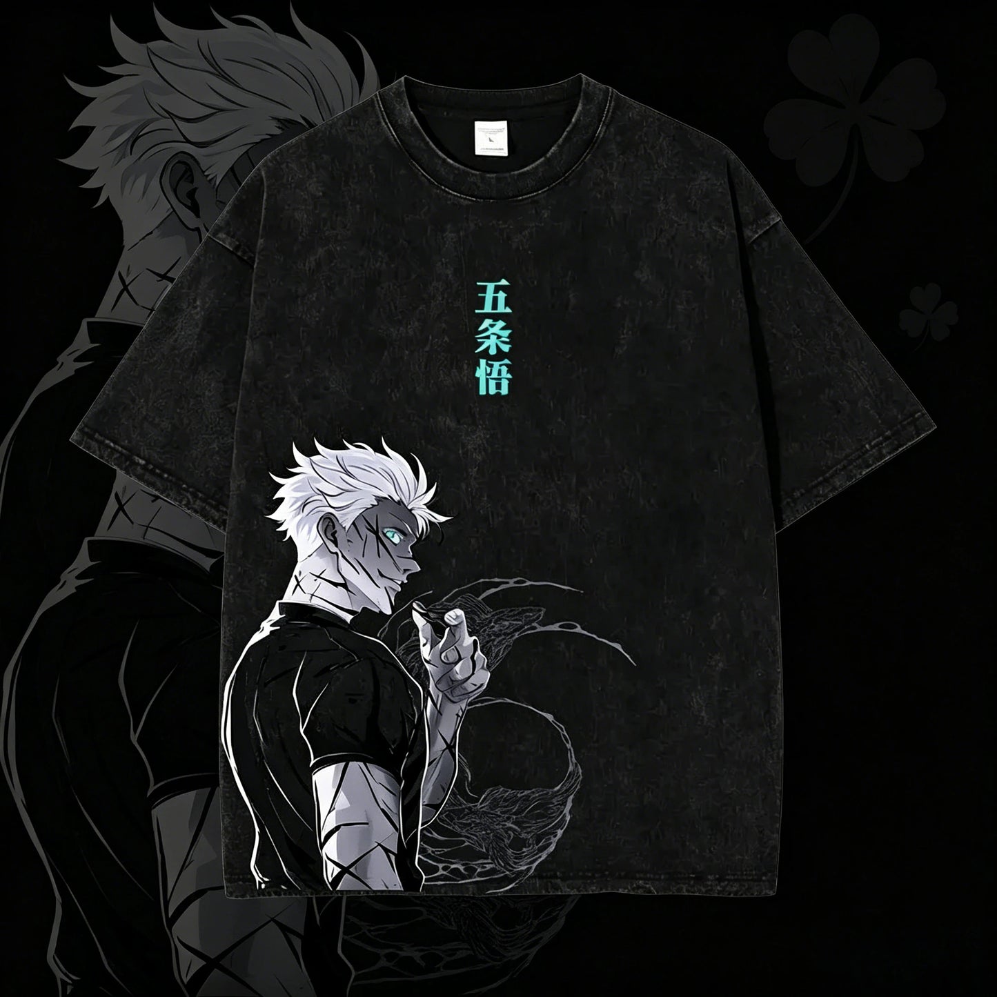 2026 Summer Gojo Satoru Graphic Tee Jujutsu Kaisen Anime Clothing Men Cotton Retro Washed T Shirt Harajuku Male Manga Tshirt Y2k