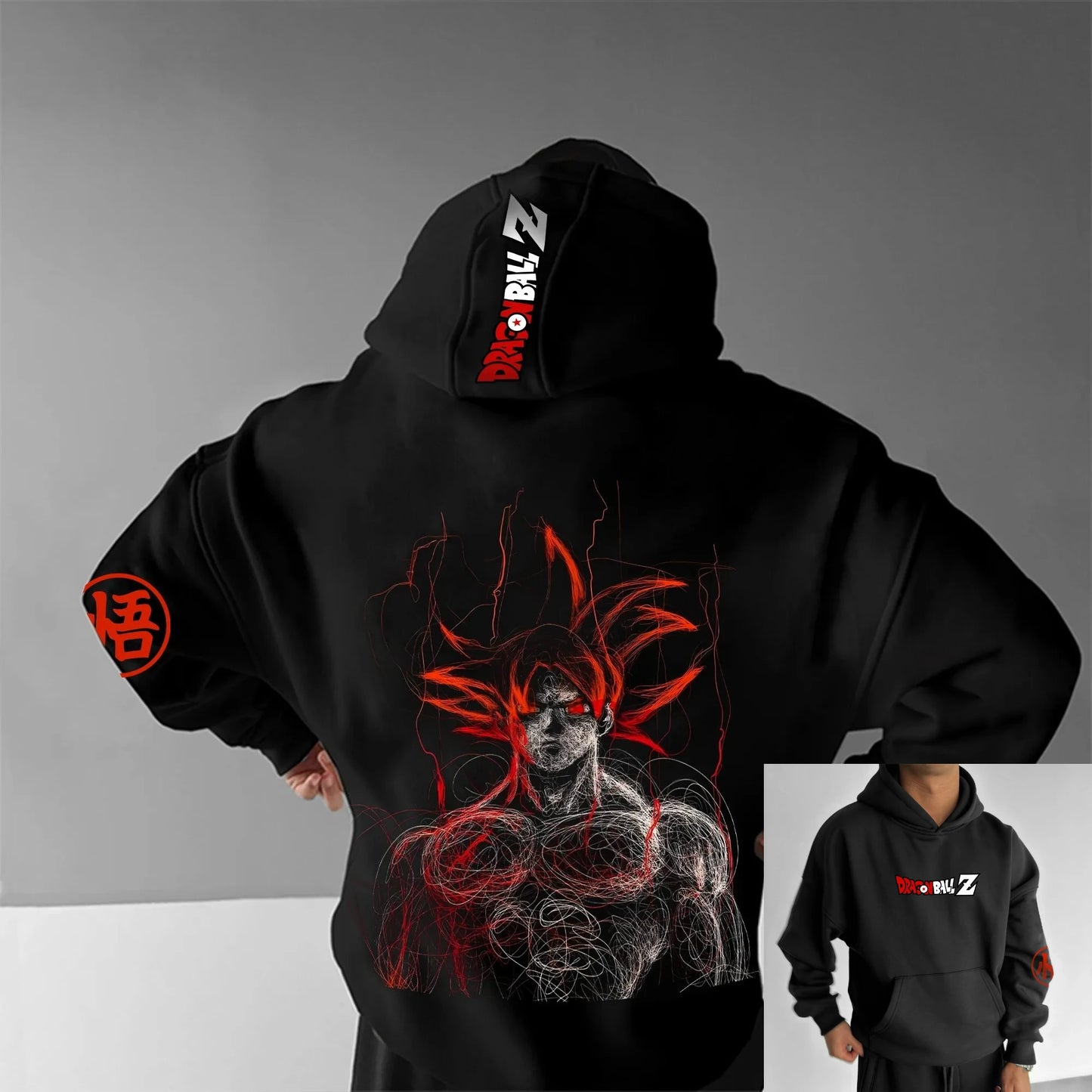 Oversized Hoodie Men Women Dragon Ball Goku Anime Graphic Pullover Streetwear Loose Casual Autumn Winter Hooded Sweatshirt Y2k