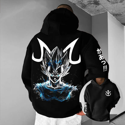 Dragon Ball GOKU Vegeta Anime Peripheral Printed Hoodie Korean Autumn Warm Fashion Loose Men's and Women's Cotton Sweater