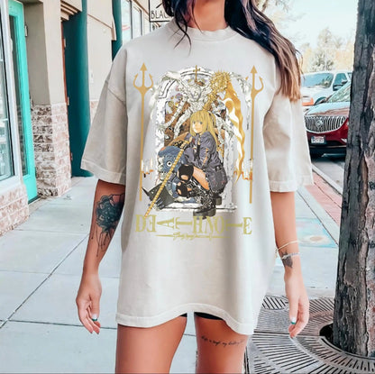Death Note T-shirt Anime Manga Women T-shrits Misa Amane Inspired Black Anime Gift Oversized Street Hip Hop Female Short Sleeves