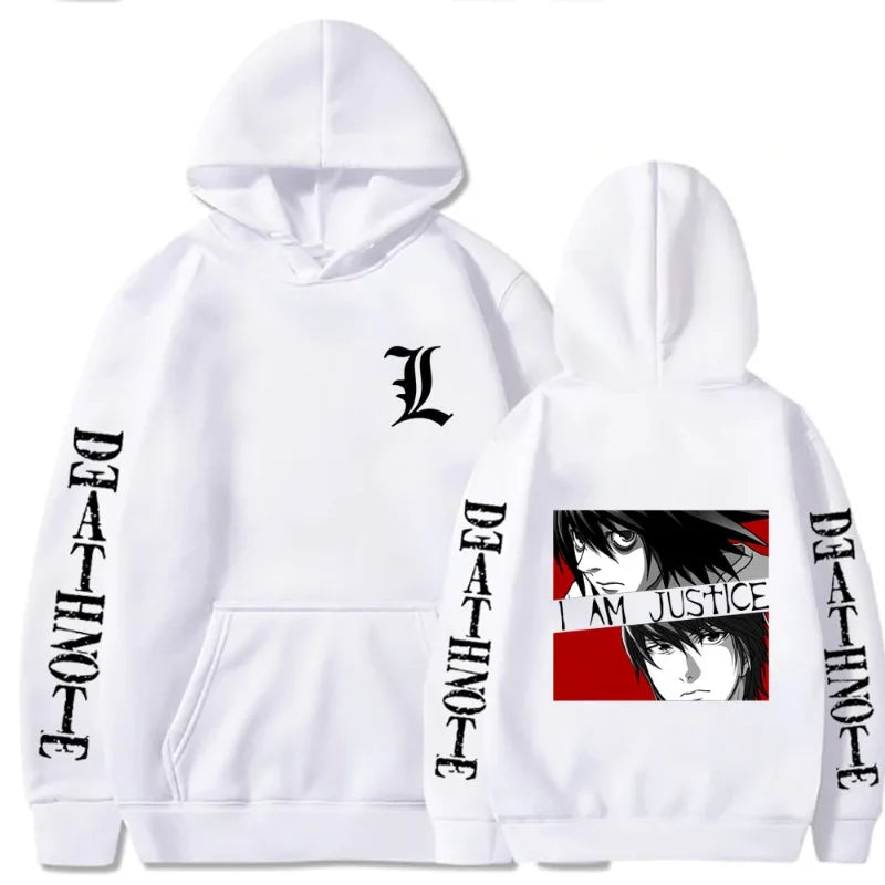 Yagami Light  L·Lawliet Death Note Men's Hoodie Sweatshirt Men Womnen Fashion Brand Design Pullover Men's Fleece Hoodies