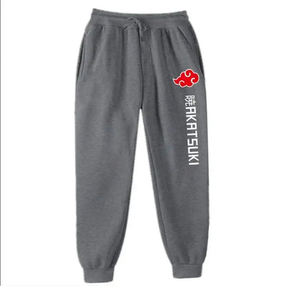 2025 Fashion Print Men's Women's Jogging Hip Hop Pants Street Clothing Hot Selling Anime Pants Akatsuki Fleece Trousers S-3XL