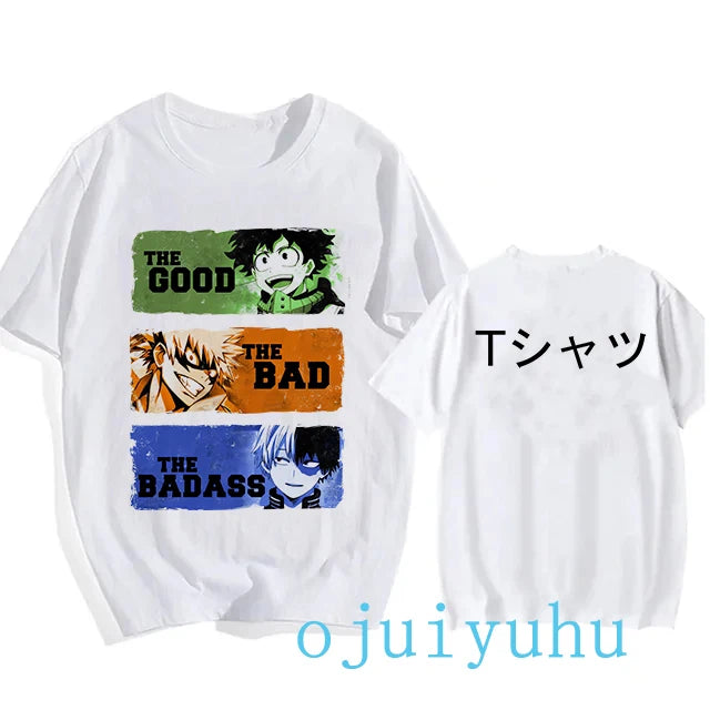 My Hero Academia Black/White T Shirt Collection