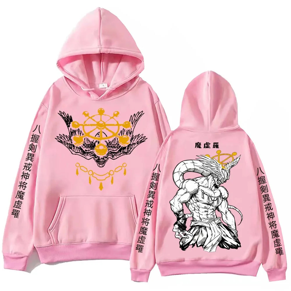 Anime Jujutsu-Kaisen Mahoraga Hoodie Man Woman Harajuku Long Sleeve Pullover Tops