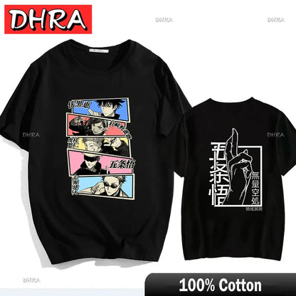 Japanese Jujutsu Kaisen Gojo Anime T-shirt Unisex Manga Gojo Satoru Graphic T Shirts Short Sleeve Tee Y2k T-shirts Cool Tops