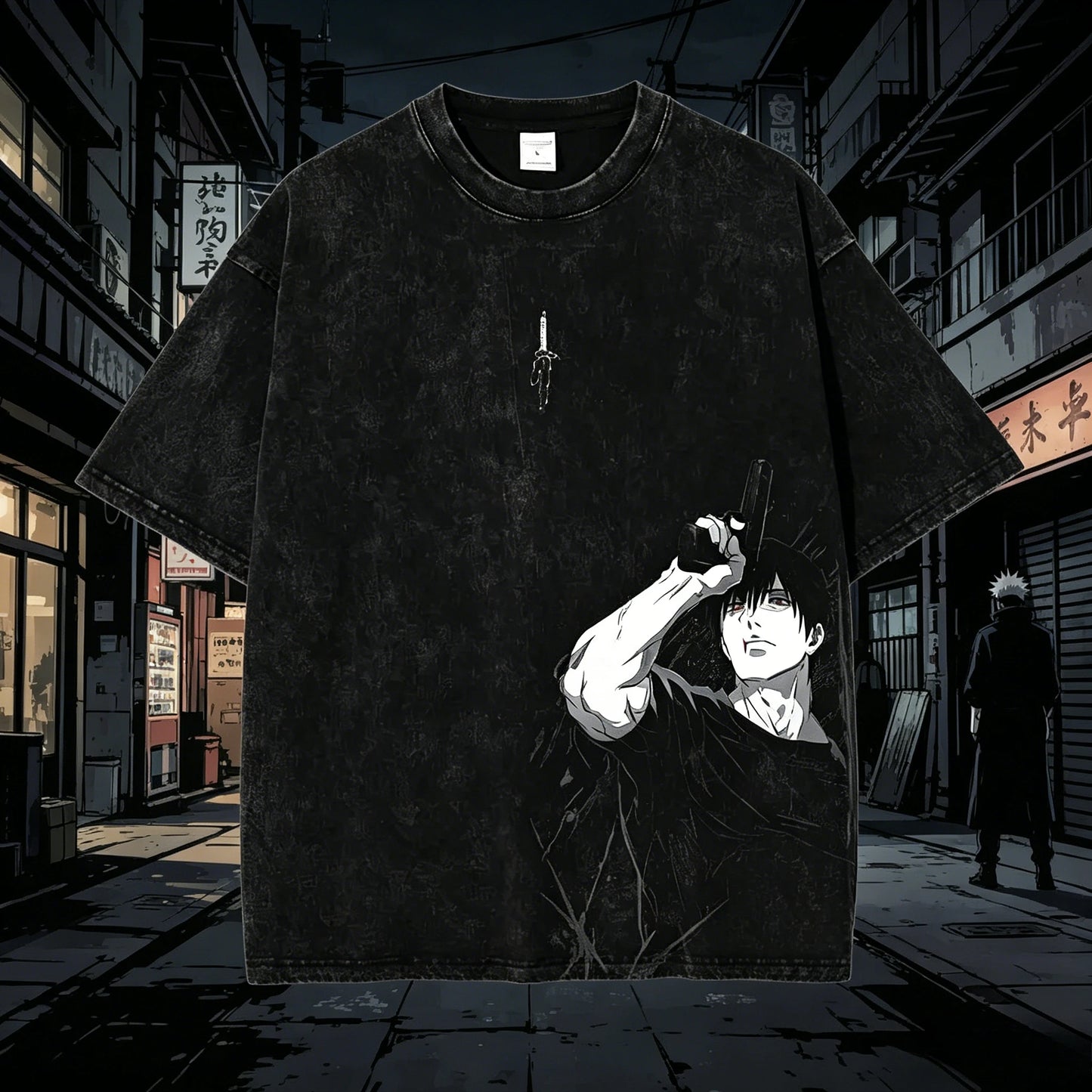 2026 Summer Gojo Satoru Graphic Tee Jujutsu Kaisen Anime Clothing Men Cotton Retro Washed T Shirt Harajuku Male Manga Tshirt Y2k