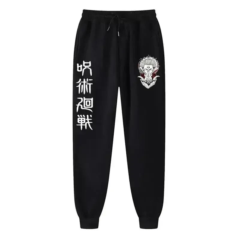 2025 Men's and women's sports pants Japanese anime Jujustu Kaisen printed jogging pants casual pants fitness exercise pants