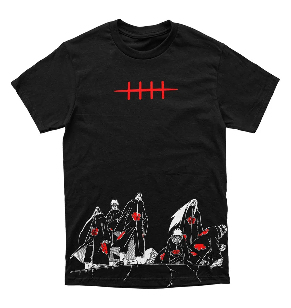 Naruto Pain Akatsuki Six Paths Manga Graphic T-Shirt Men Women Anime Casual Cotton Streetwear Fans Top